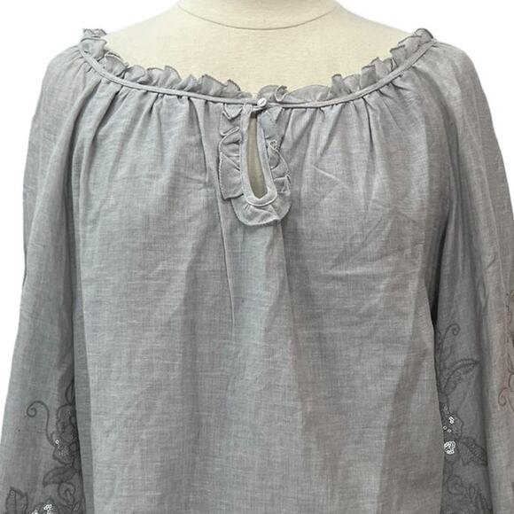NURTURE NWT $129 Lightweight Grey Sequin Embroidered Dress SZ LG - Picture 4 of 15